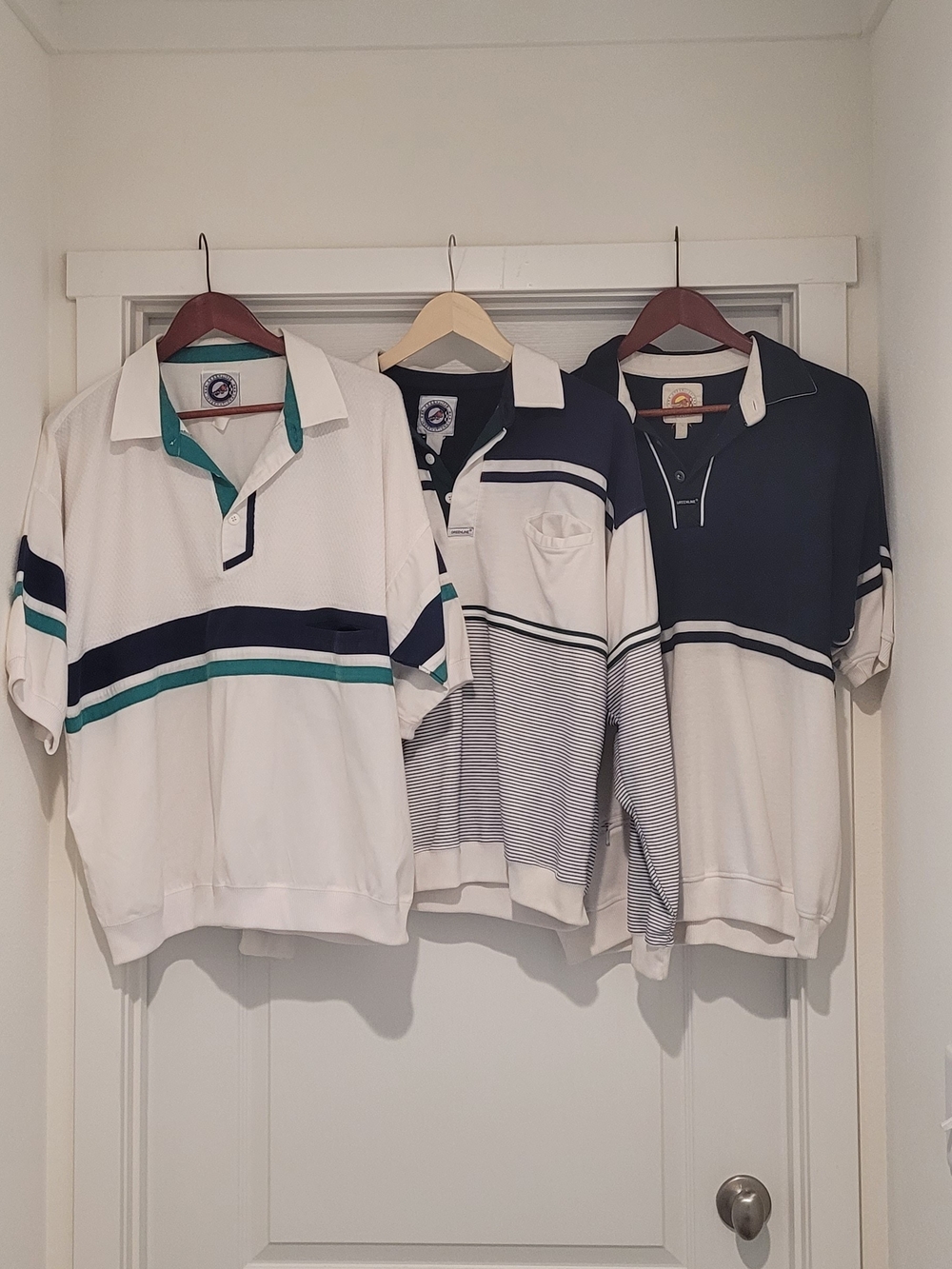 (3) vintage Greenline International men's golf shirts XL